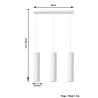 Pakabinamas šviestuvas LAGOS 3 baltas - 4 - 81,26 €