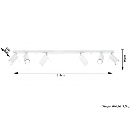 Plafonas RING 6L baltas - 4 - 105,28 €