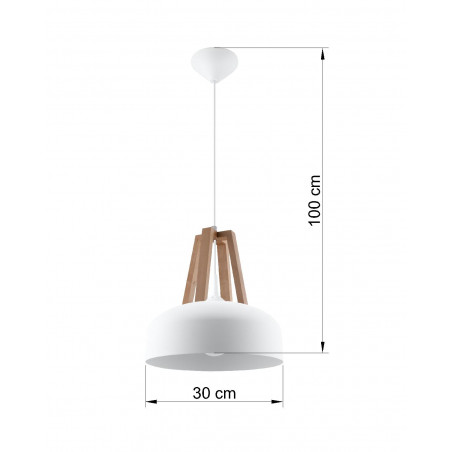 Pakabinamas šviestuvas CASCO baltas - 4 - 54,50 €