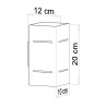 Sieninis šviestuvas BLOCCO baltas - 4 - 44,52 €