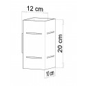 Sieninis šviestuvas BLOCCO juodas - 4 - 44,52 €
