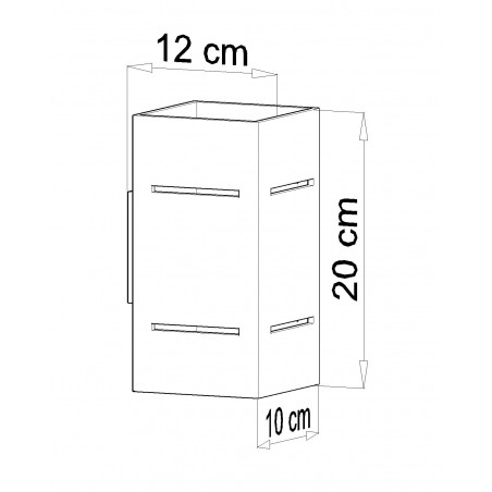 Sieninis šviestuvas BLOCCO juodas - 4 - 44,52 €