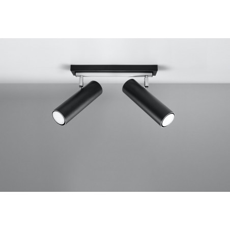 Lubinis šviestuvas DIREZIONE 2 juodas - 2 - 53,36 €