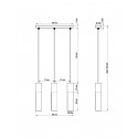 Pakabinamas šviestuvas BORGIO 3 juodas - 2 - 104,62 €