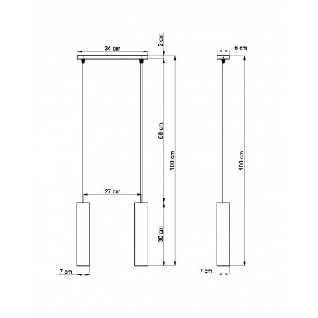 Pakabinamas šviestuvas LUVO 2 - 2 - 67,92 €