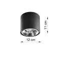 Plafonas TIUBE juodas - 3 - 25,89 €