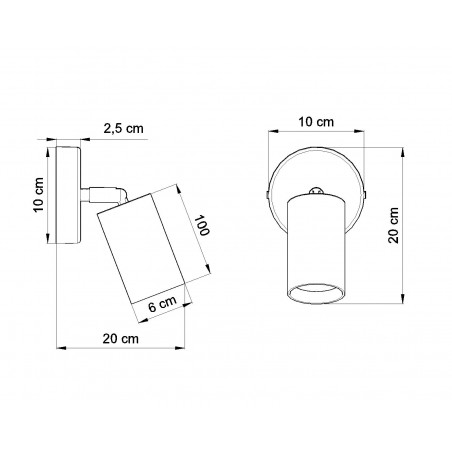 Sieninis šviestuvas BERGE - 4 - 20,92 €