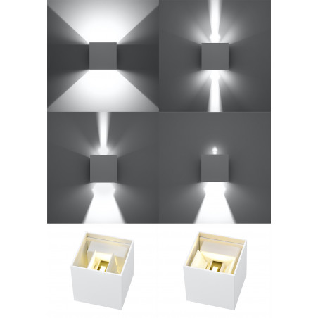 Sieninis šviestuvas LUCA baltas LED IP54 - 4 - 46,06 €