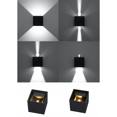Sieninis šviestuvas LUCA juodas LED IP54 - 4 - 46,06 €