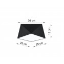 Plafonas HEXA 25 juodas - 3 - 46,81 €