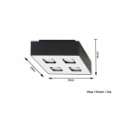 Plafonas MONO 4 juodas - 5 - 47,86 €