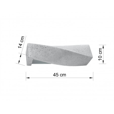 Sieninis šviestuvas SIGMA betono - 2 - 49,82 €