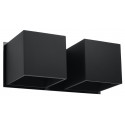 Sieninis šviestuvas QUAD 2 juodas - 1 - 49,82 €