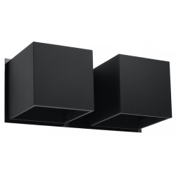 Sieninis šviestuvas QUAD 2 juodas - 1 - 49,82 €