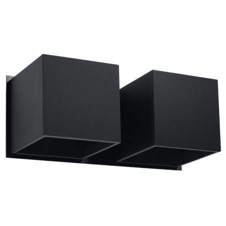 Sieninis šviestuvas QUAD 2 juodas - 1 - 49,82 €