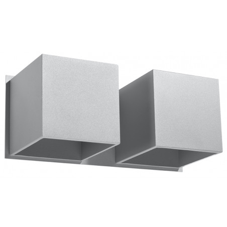 Sieninis šviestuvas QUAD 2 pilkas - 1 - 49,82 €