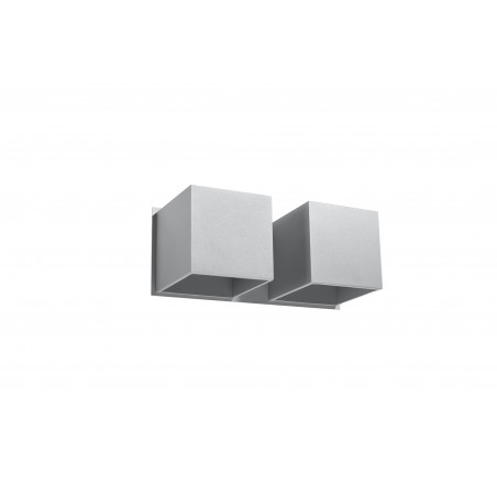 Sieninis šviestuvas QUAD 2 pilkas - 2 - 49,82 €
