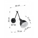 Sieninis šviestuvas STARK SHADE juodas - 3 - 50,82 €