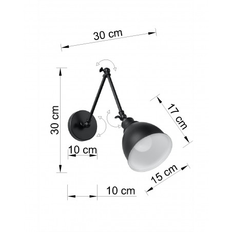 Sieninis šviestuvas STARK SHADE juodas - 3 - 50,82 €