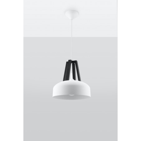 Pakabinamas šviestuvas CASCO baltas/juodas - 3 - 54,50 €