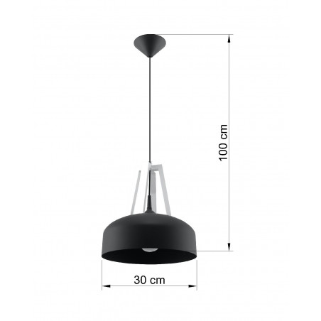 Pakabinamas šviestuvas CASCO juodas/baltas - 4 - 54,50 €