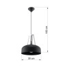Pakabinamas šviestuvas CASCO juodas/baltas - 4 - 54,50 €