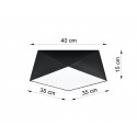 Plafonas HEXA 35 juodas - 2 - 57,80 €