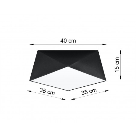 Plafonas HEXA 35 juodas - 2 - 57,80 €