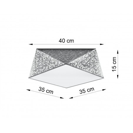 Plafonas HEXA 35 sidabro - 2 - 61,78 €
