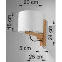 Sieninis šviestuvas LEGNO - 4 - 62,77 €