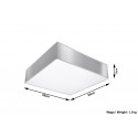 Plafonas HORUS 35 pilkas - 4 - 63,50 €
