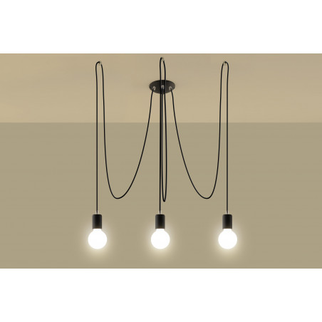 Pakabinamas šviestuvas EDISON 3 juodas - 3 - 66,86 €