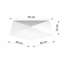 Plafonas HEXA 45 baltas - 2 - 71,74 €
