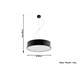 Pakabinamas šviestuvas ARENA 45 juodas - 5 - 72,54 €