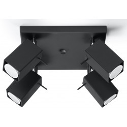 Plafonas MERIDA 4 juodas - 1 - 72,94 €