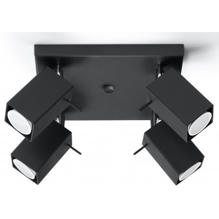 Plafonas MERIDA 4 juodas - 1 - 72,94 €