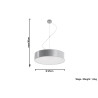 Pakabinamas šviestuvas ARENA 45 pilkas - 4 - 76,64 €