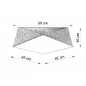Plafonas HEXA 45 sidabro - 2 - 76,71 €