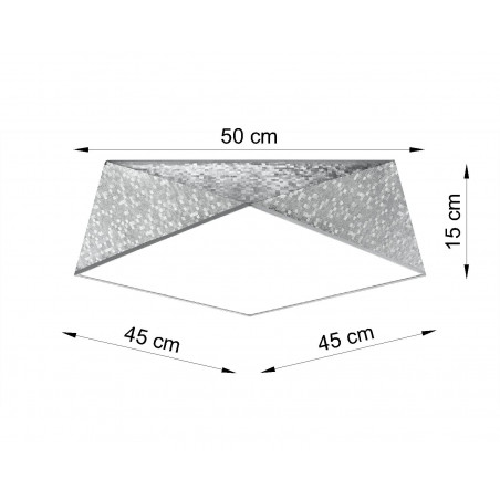 Plafonas HEXA 45 sidabro - 2 - 76,71 €