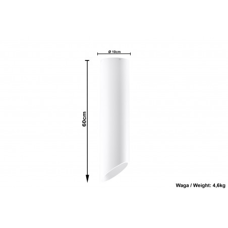 Plafonas PENNE 60 baltas - 5 - 81,40 €
