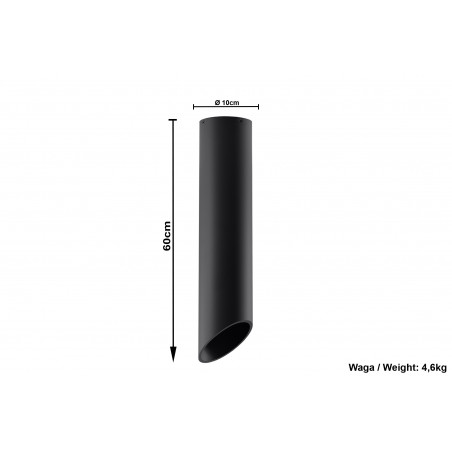 Plafonas PENNE 60 juodas - 6 - 81,40 €