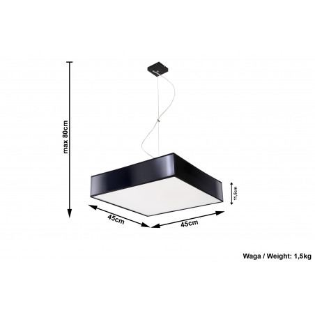 Pakabinamas šviestuvas HORUS 45 juodas - 5 - 82,95 €