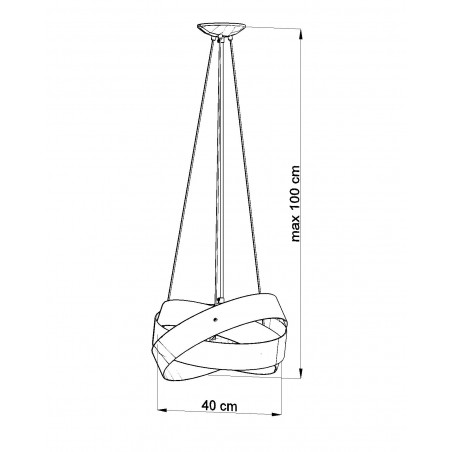 Pakabinamas šviestuvas MOBIUS pilkas - 4 - 86,22 €