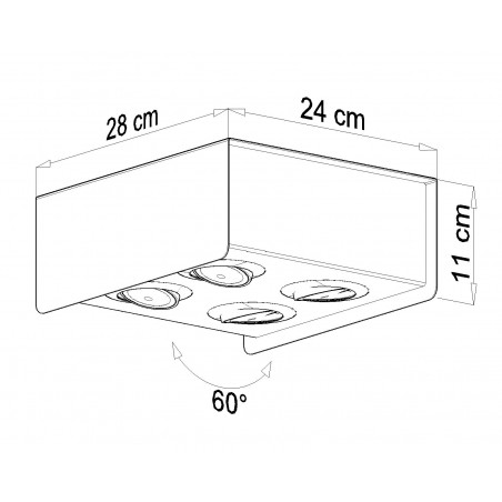 Plafonas STEREO 4 baltas - 4 - 90,31 €