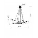 Pakabinamas šviestuvas ASTRAL 6 juodas - 2 - 102,04 €