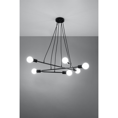 Pakabinamas šviestuvas ASTRAL 6 juodas - 3 - 102,04 €