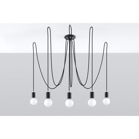 Pakabinamas šviestuvas EDISON 5 juodas - 2 - 104,18 €
