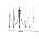 Pakabinamas šviestuvas EDISON 5 juodas - 4 - 104,18 €