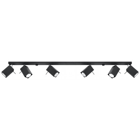 Lubinis šviestuvas MERIDA 6L juodas - 1 - 126,54 €