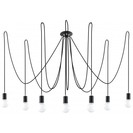 Pakabinamas šviestuvas EDISON 7 juodas - 1 - 131,51 €